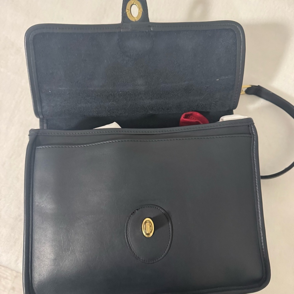 Coach Willis Authentic Vintage 9927 Dark Navy Blue Purse Crossbody EUC - Picture 7 of 12